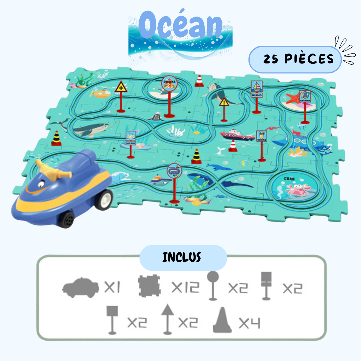 PuzzleVroum™ : Le circuit à assembler qui fait rêver les petits pilotes 🚗🧩
