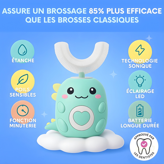 LeoBrosse - Brosse à dents 360° pour enfants