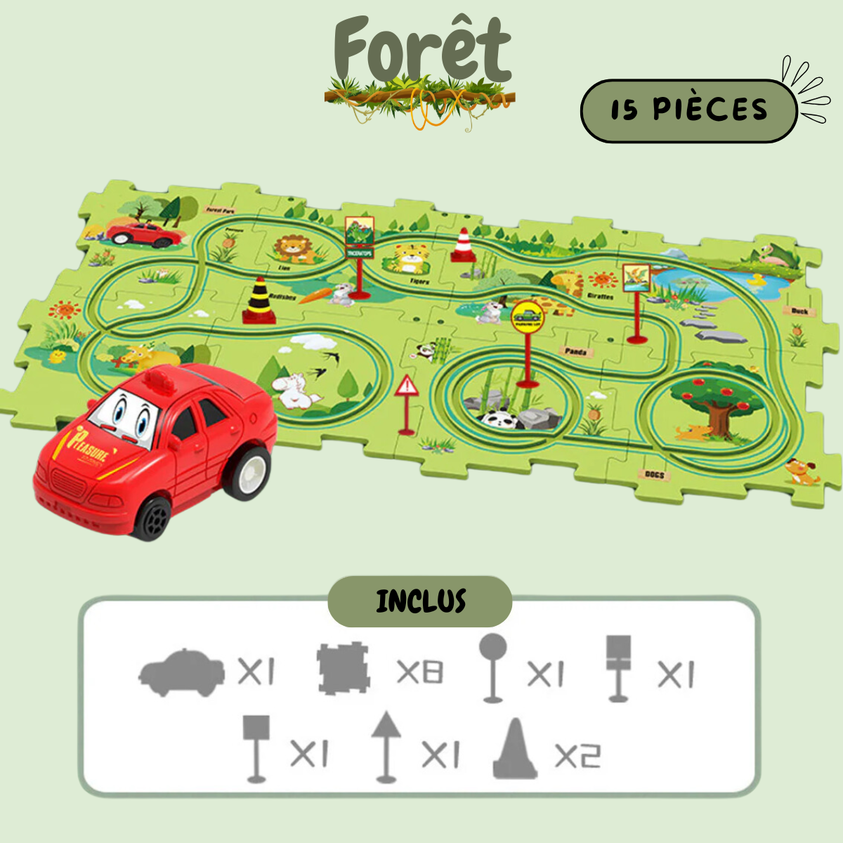 PuzzleVroum™ : Le circuit à assembler qui fait rêver les petits pilotes 🚗🧩