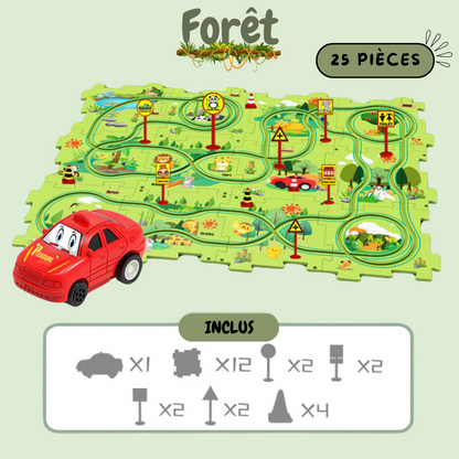 PuzzleVroum™ : Le circuit à assembler qui fait rêver les petits pilotes 🚗🧩