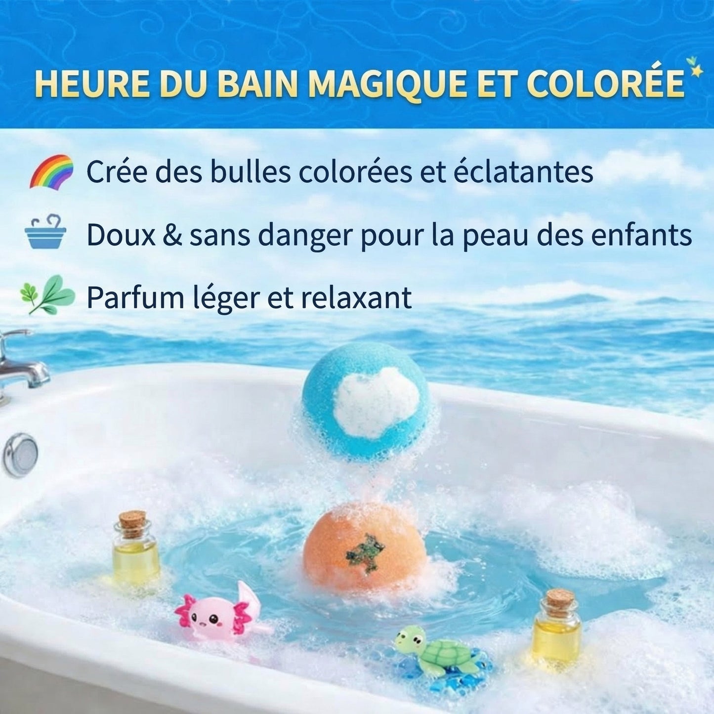 Fini les batailles au moment du bain